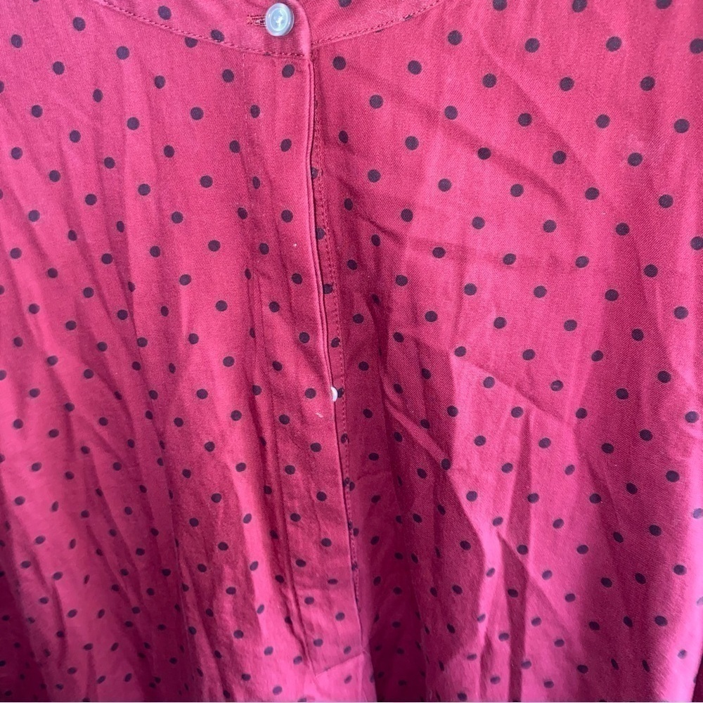 Loft The Softened Red Polka Dot Popover - Picture 2 of 5